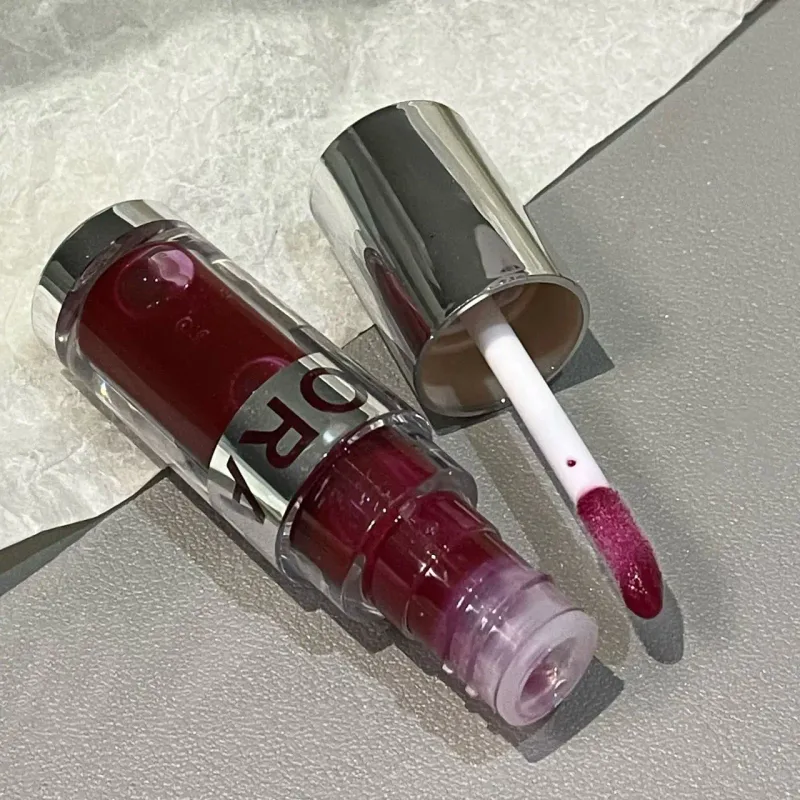 Herorange brilho labial transparente e respirável, brilho labial hidratante, brilho labial de longa duração, cosméticos transfronteiriços diários para jovens