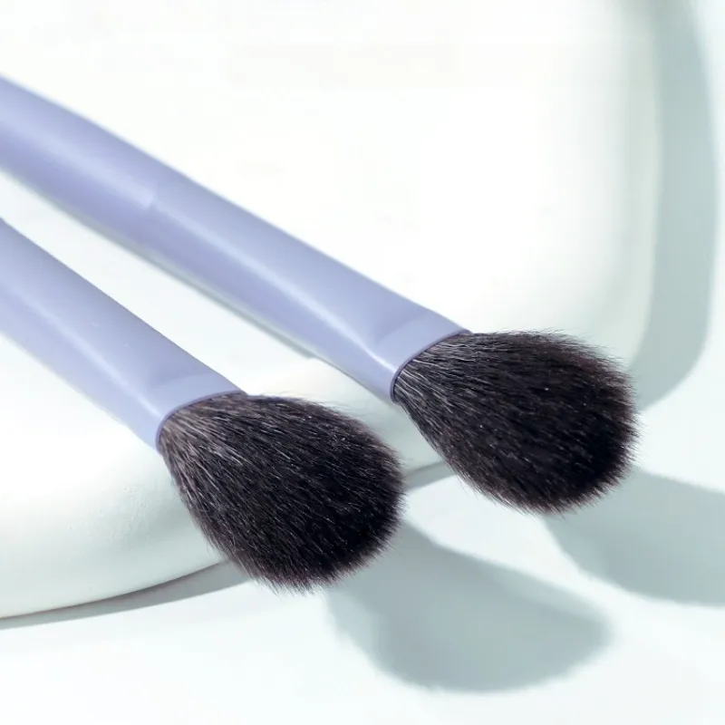 1pc super macio roxo blush escova fundação contorno sombra de olho escova destaque sobrancelha sombra escova pincéis de maquiagem