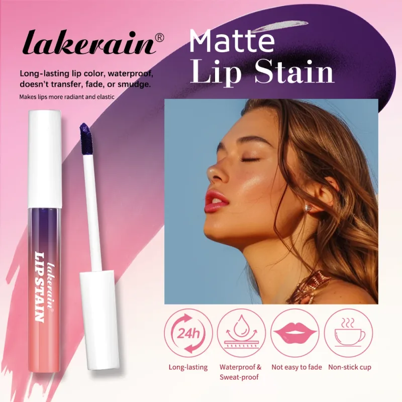 Lakerain Lip Gloss Peel and Stick Set Pink Lip Gloss Transfer Resistant Long-lasting Waterproof Natural Lip Gloss For Women