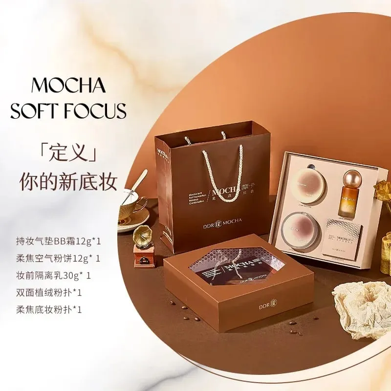 Set Solekan Ddr Mocha American Base sebelum Hadiah Solek Solek Alas Kusyen Bb Cream Powder