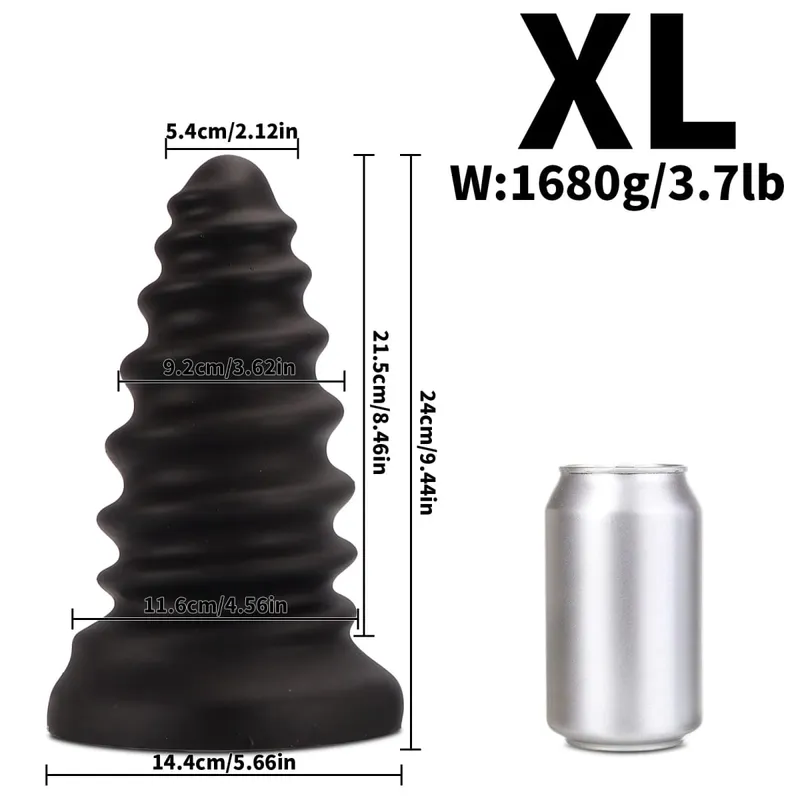 Enorme plugue anal treinamento anal dilatador grande vibrador bunda longo parafuso butt plug grande brinquedo sexual gay para mulheres homens massagem de próstata 18