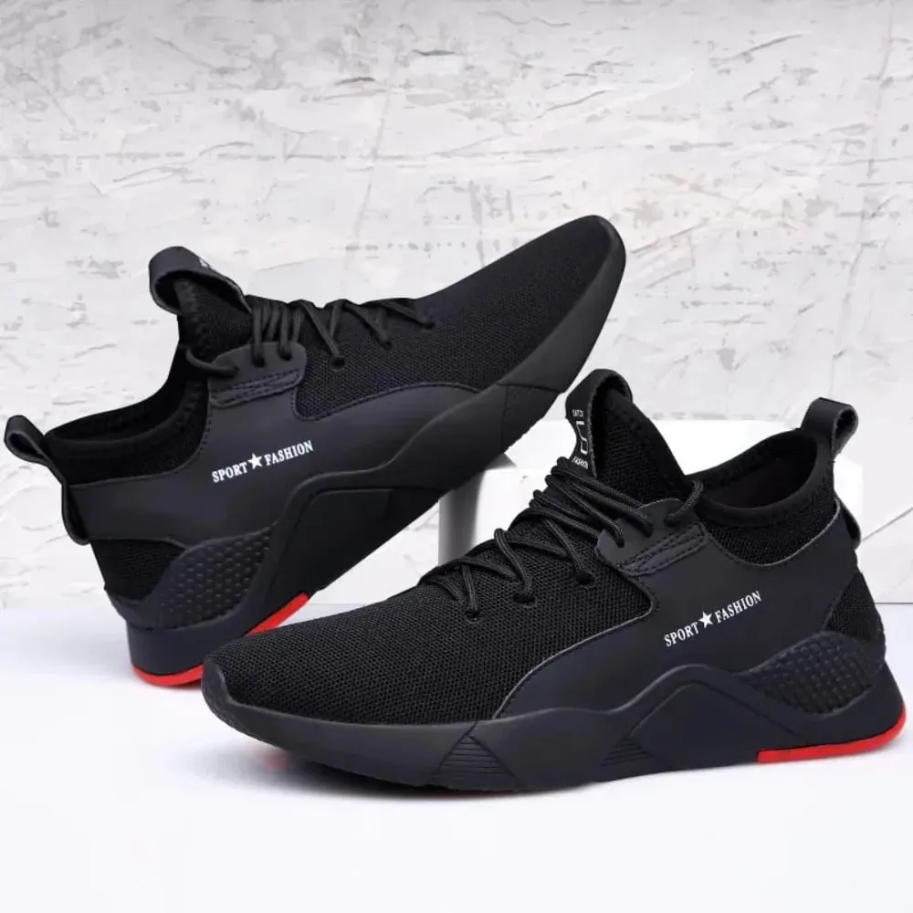 Malha respirável verão masculino plataforma tênis leve casual mocassins sapatos para corrida tênis caminhadas ao ar livre uso diário