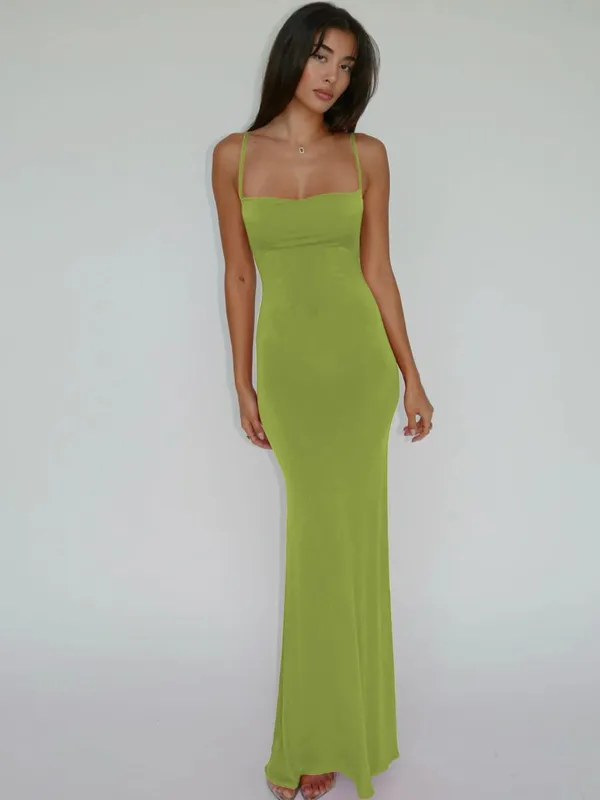 Hugcitar verão sólido sem mangas sem costas elegante sexy bodycon y2k maxi vestido de baile roupas femininas festa de aniversário casual y2k