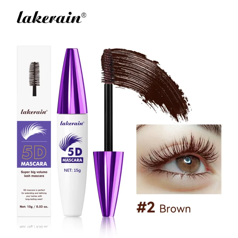 Rímel 5d à prova d'água, longa duração, volumizador, ondulação, alongamento, à prova de manchas, maquiagem colorida para os olhos, festa, festival, cosméticos