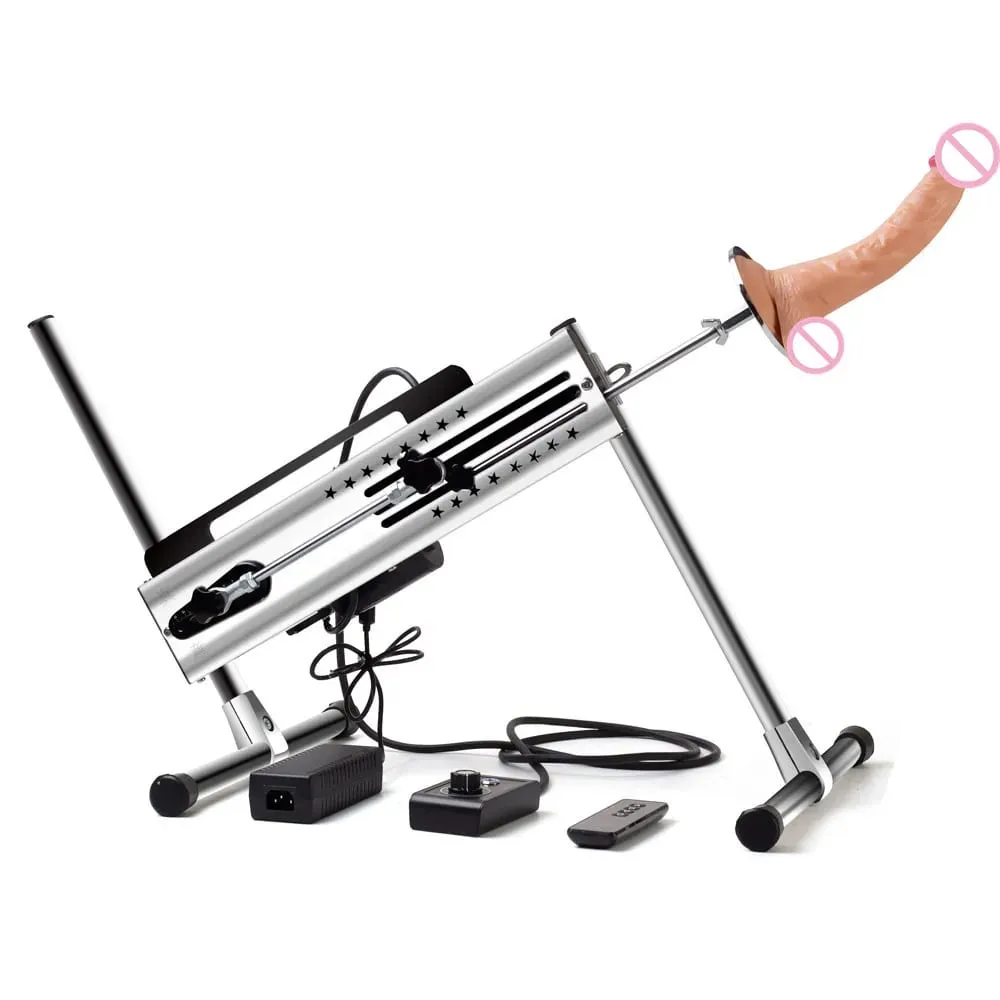 Máquina sexual silenciosa com/sem fio, controle duplo, 120w, ajustável, vac-u-lock, amor, 3-15cm, vibrador, brinquedos sexuais para mulheres