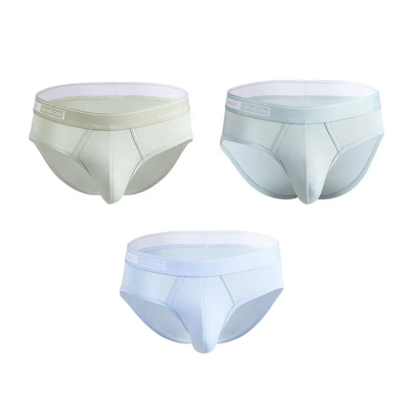 Tamanho grande novo sexy e respirável modal calças triangulares masculinas cor sólida meados de cintura cuecas para jovens cuecas para homem