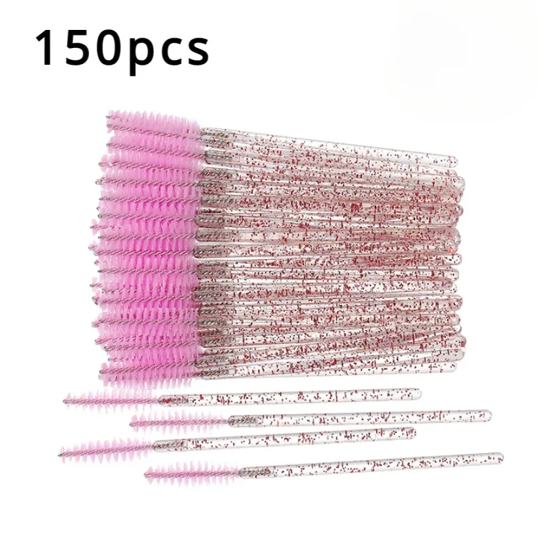 50/100/150 pçs escovas de cílios corretivo lash escova spoolies rímel varinhas aplicador para extensão de cílios conjunto de maquiagem laukiss