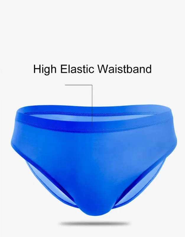 Cuecas masculinas de seda gelo fina secagem rápida roupa interior cintura baixa cor sólida cuecas masculinas sexy u bulge bolsa calcinha respirável