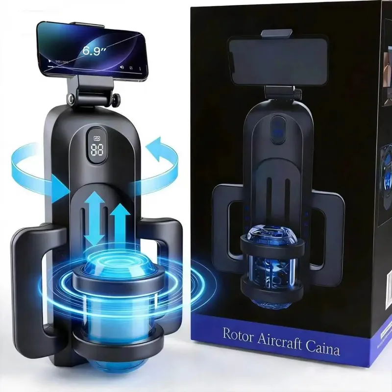 Thrusting High Speed Male Masturbator Machine Automatic Telescopic Masturbation Cup Handsfree Sex Toy For Men