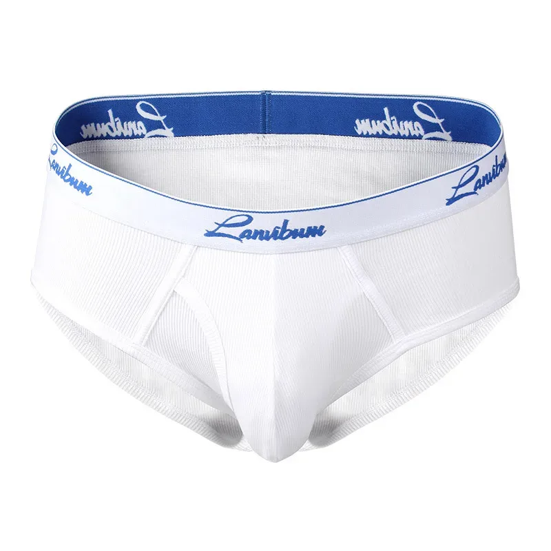 1PCS New Men's Underwear Mid Waist Thread Cotton Comfortable Breathable Solid Color Youth Underwear Men's Triangle Pants LA674