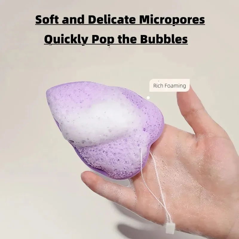 4PCS/Lot Natural Exfoliating Pocket Face Cleansing Puff New Water Drop Shape Konjac Sponge Cosmetic Puff Face Cleaning Tool