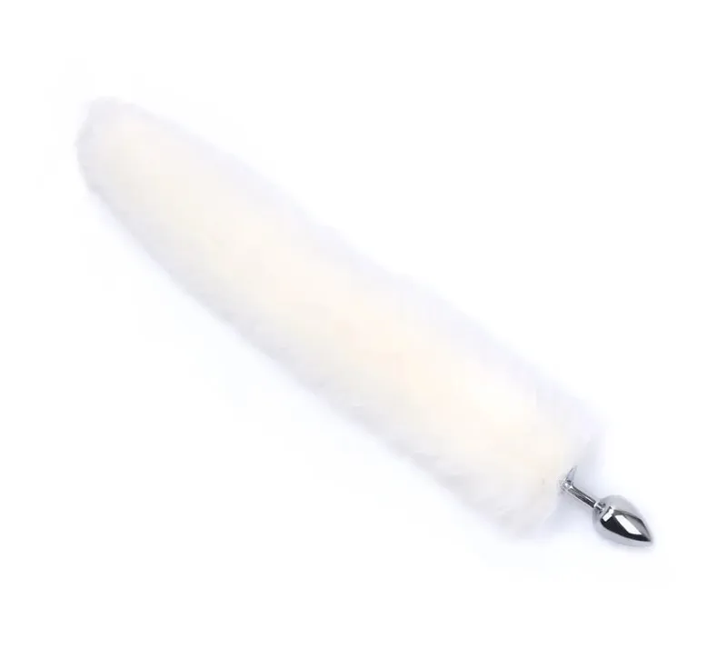 Rabo de coelho de pelúcia cauda de raposa anal plug metal butt plug massageador de próstata bdsm cosplay brinquedo sexual erótico para mulheres adultos brinquedo sexual presente