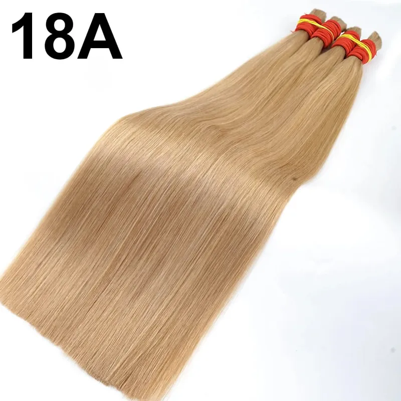 Kein Schuss, 100 % Echthaar-Extensions, Remy-Echthaar, unverarbeitetes natürliches schwarzes indisches Jungfrau-Haar, geflochten für Frauen