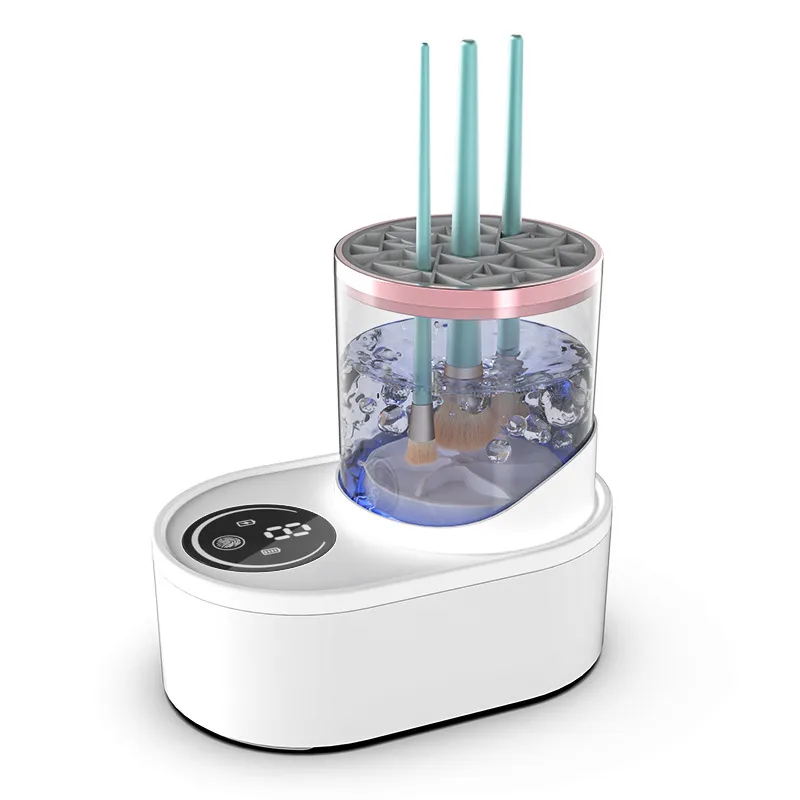 High-end 3 em 1 USB Máquina de limpeza de escova de maquiagem elétrica Limpeza automática Ferramenta de secagem rápida Lavadora de escova de cosméticos