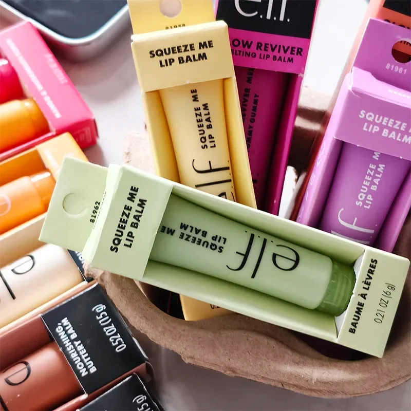 Promoção Especial Novo elf bubblegum-cereja manga-melancia hidratante duradouro brilho labial bálsamo labial e 8 cores creme blush cosméticos de marca