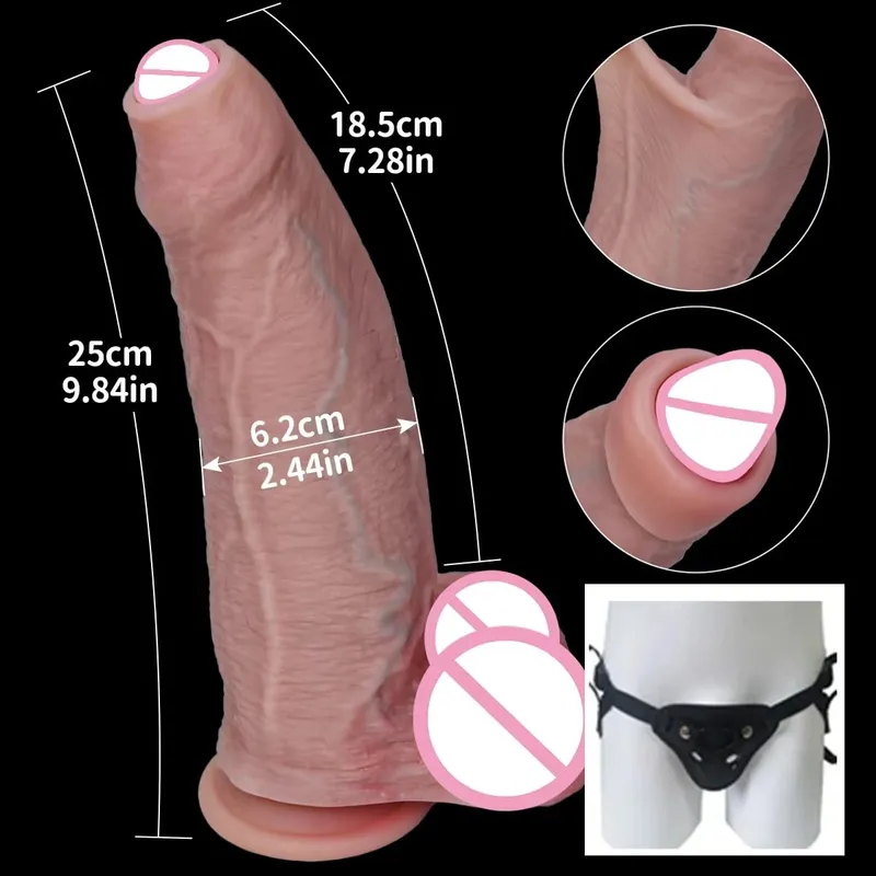 Barato pau macio realista strapon grande vibrador pele sentir pênis pequeno duplo silicone ventosa pau gay anal sexo brinquedos homens mulheres — image 12