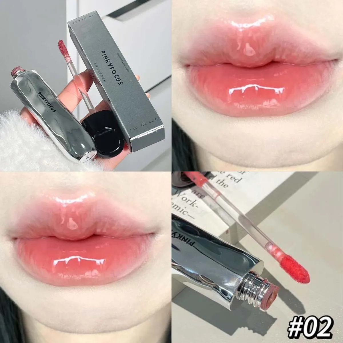 Nude Mirror Lip Gloss Clear Moisturizing Hydrating Water Light Jelly Plump Lip Glaze Oil Lipstick Tint Makeup Korean Cosmetics