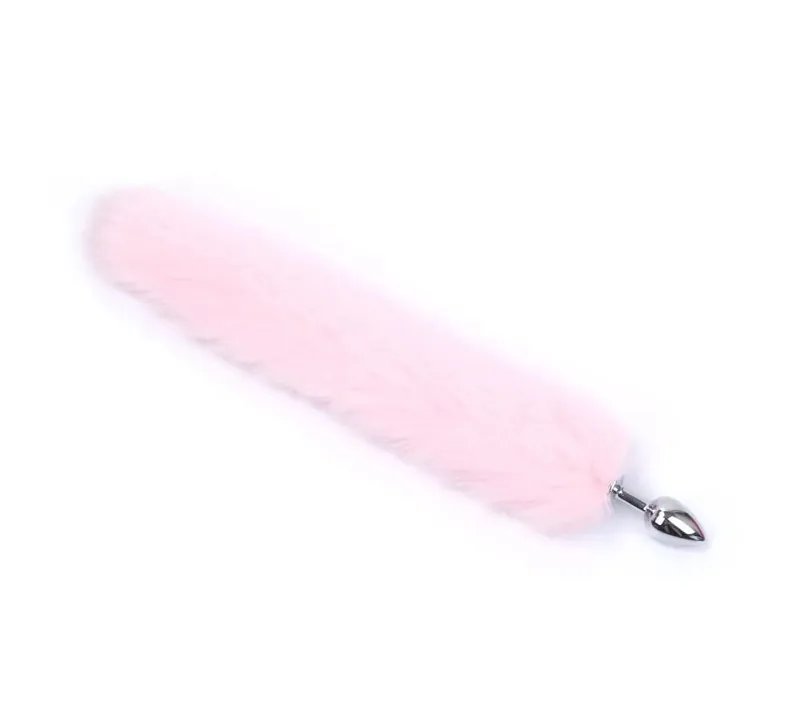 Rabo de coelho de pelúcia cauda de raposa anal plug metal butt plug massageador de próstata bdsm cosplay brinquedo sexual erótico para mulheres adultos brinquedo sexual presente