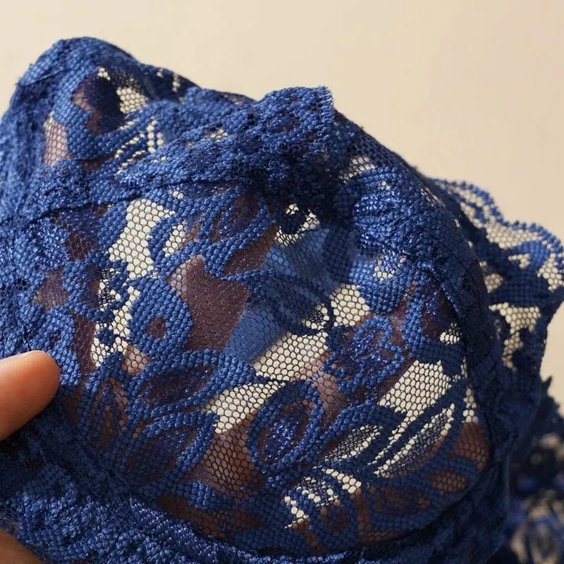 Feminino sexy renda fina sutiãs terno não-pad requintado push-up sutiã sólido respirável underwire g-string calcinha conjunto