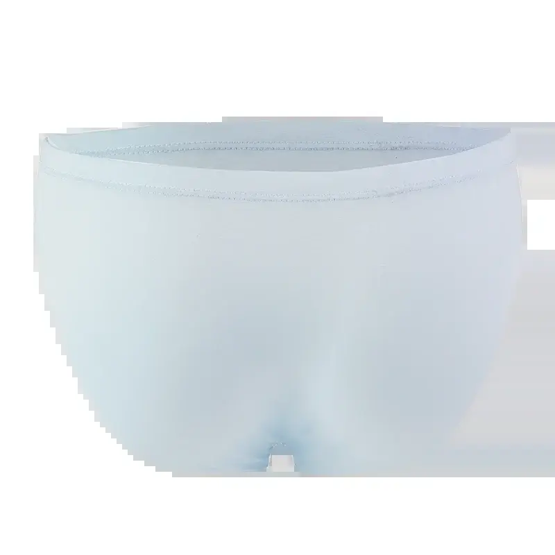 3 pçs masculino verão legal roupa interior de seda gelo ultra-fino sexy transparente triângulo briefs confortável respirável lingerie