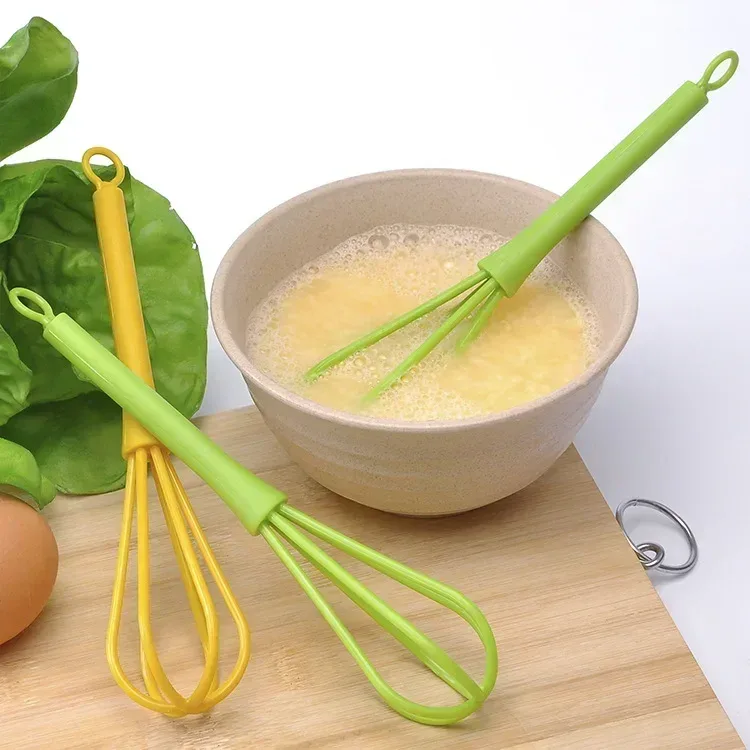 Acessórios de cozinha batedor manual de ovo, ferramentas de cozinha de plástico, creme, misturador de farinha, ferramenta de ovos, utensílios de cozinha, 1 peça
