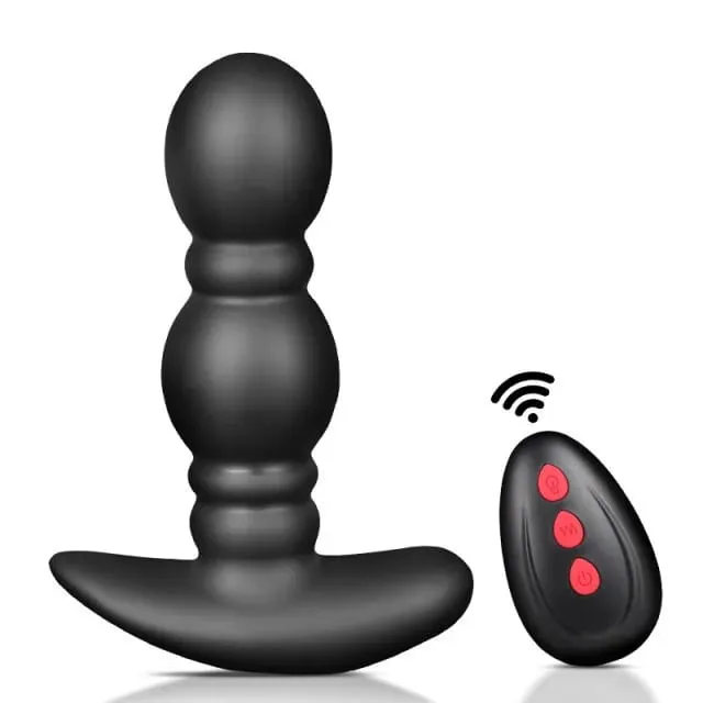 Plugue anal inflável com controle remoto sem fio, massageador de próstata masculino, plug anal vibratório, expansão anal, brinquedos sexuais para homens