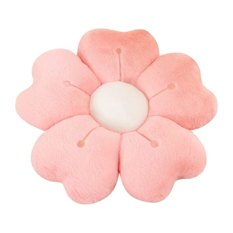 Almofada de pelúcia confortável em formato de flor de margarida - almofada decorativa fofa para cama e sofá tecido de poliéster macio