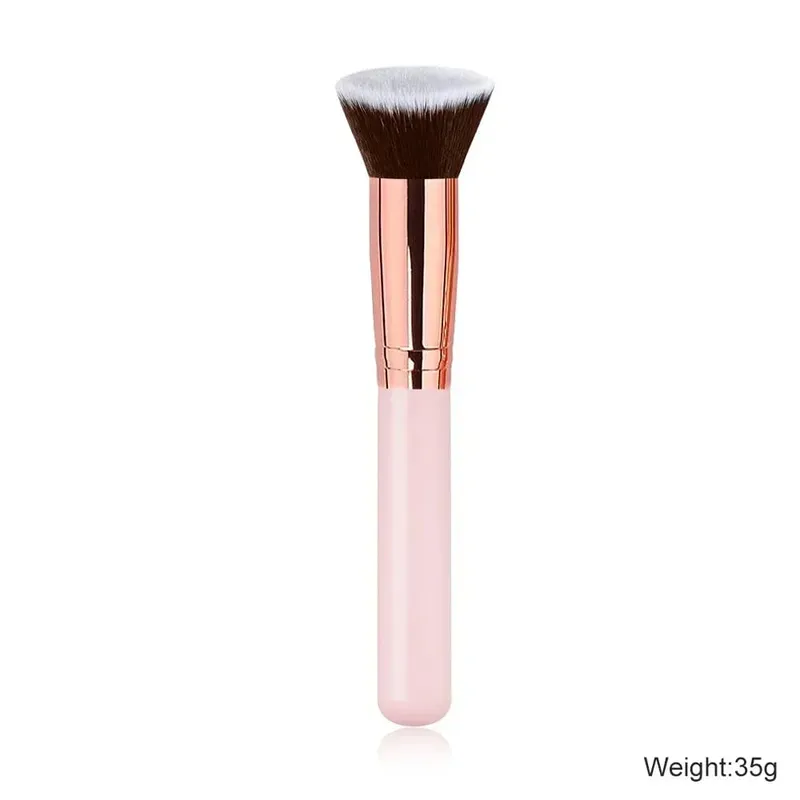1pc pincéis de maquiagem plana kabuki fundação escova líquido creme em pó contorno mistura rosto reparação ferramentas beleza brochas maquillaje