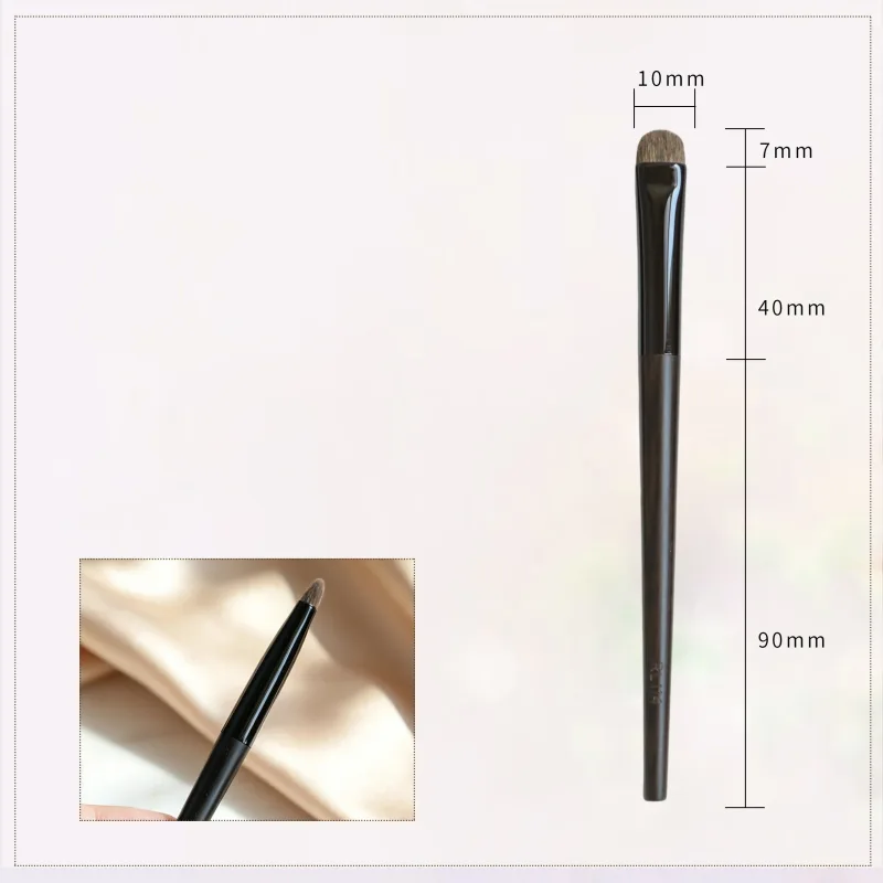 1pc profissional artesanal compõem escova esfumaçado sombra de olho mancha escova macia doninha lynx cabelo ébano madeira lidar com pincéis de maquiagem