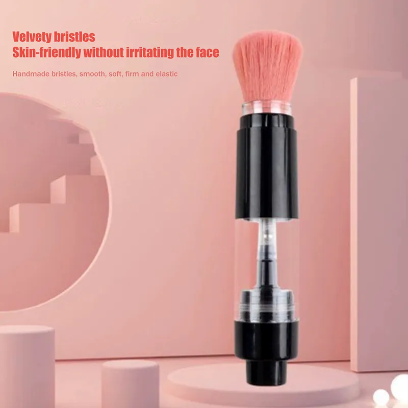 Multi-funcional push-on spray pó escova recarregável escova de pó cosméticos pincéis de pó fundação blush escova ferramentas de maquiagem — image 4