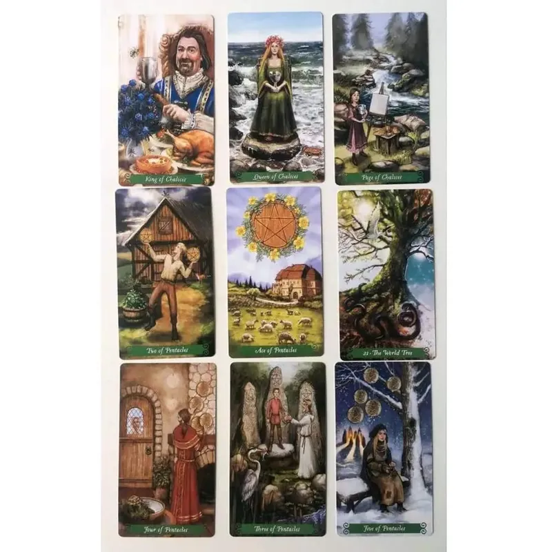Novo baralho de tarô oráculos cartas adivinhação misteriosa bruxa verde cartas de tarô para mulheres meninas jogo de tabuleiro