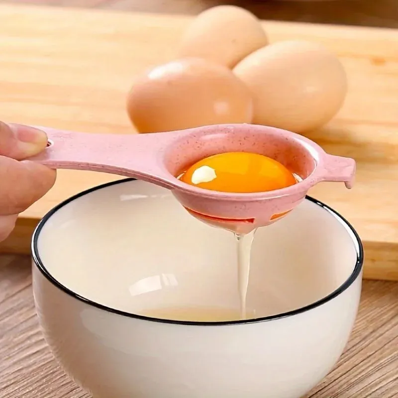 1pc separador de ovo de palha de trigo sustentável-fácil gema & filtro branco para assar gadget de cozinha