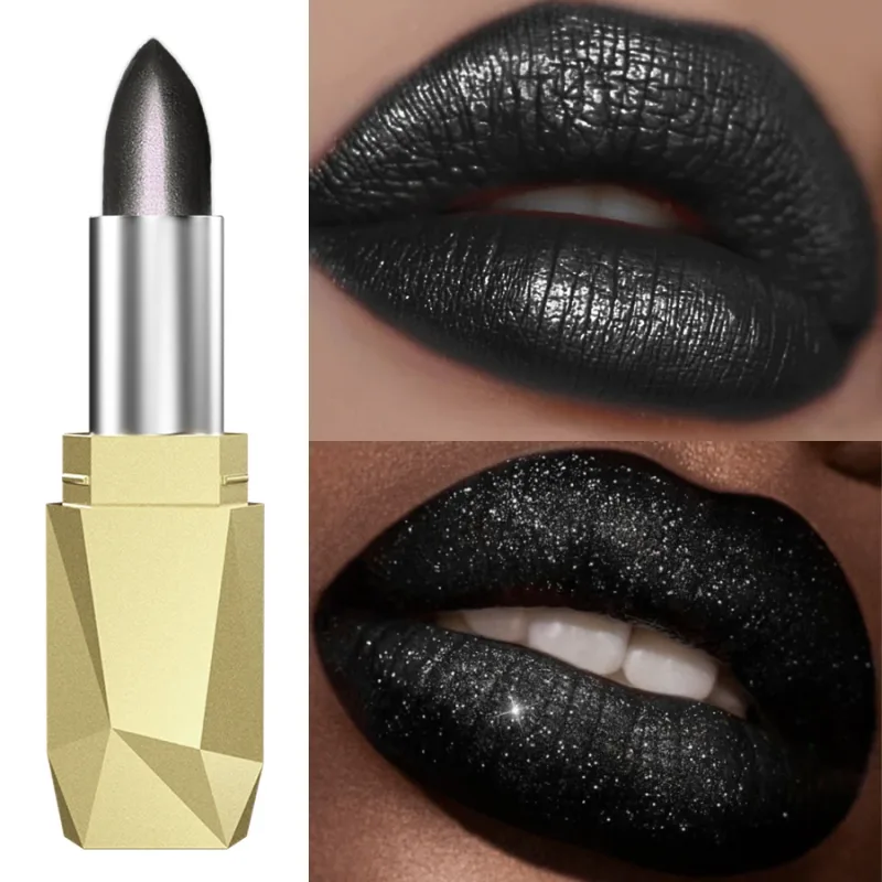 Batom metálico com glitter, acabamento hidratante, 19 cores, vermelho, rosa, brilhante, altamente pigmentado, lábios, maquiagem, presentes, cosmético, 1 peça — image 6