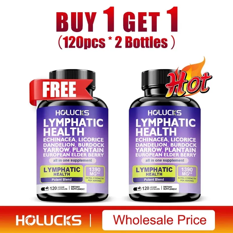 Cápsulas linfáticas 1300 mg, suplemento de suporte, ajuda ao equilíbrio hormonal lipedema, desintoxicação natural para pele clara e vitalidade