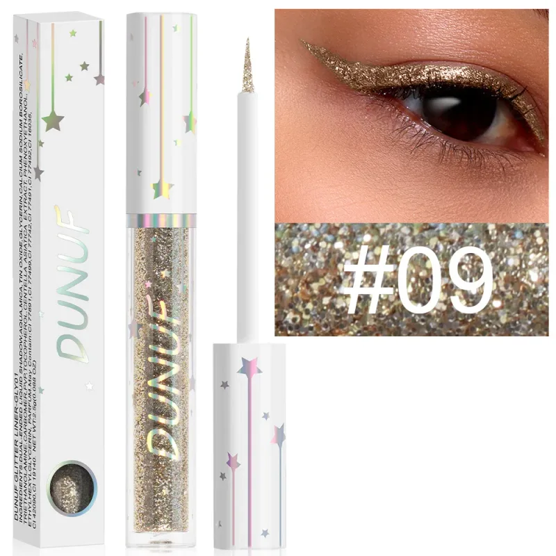 Diamond Blue Sequins Eyeliner Glitter Shiny Brighten Lying Silkworm Makeup Highlight Liquid Eye Liners Pigment Green Silver Gold