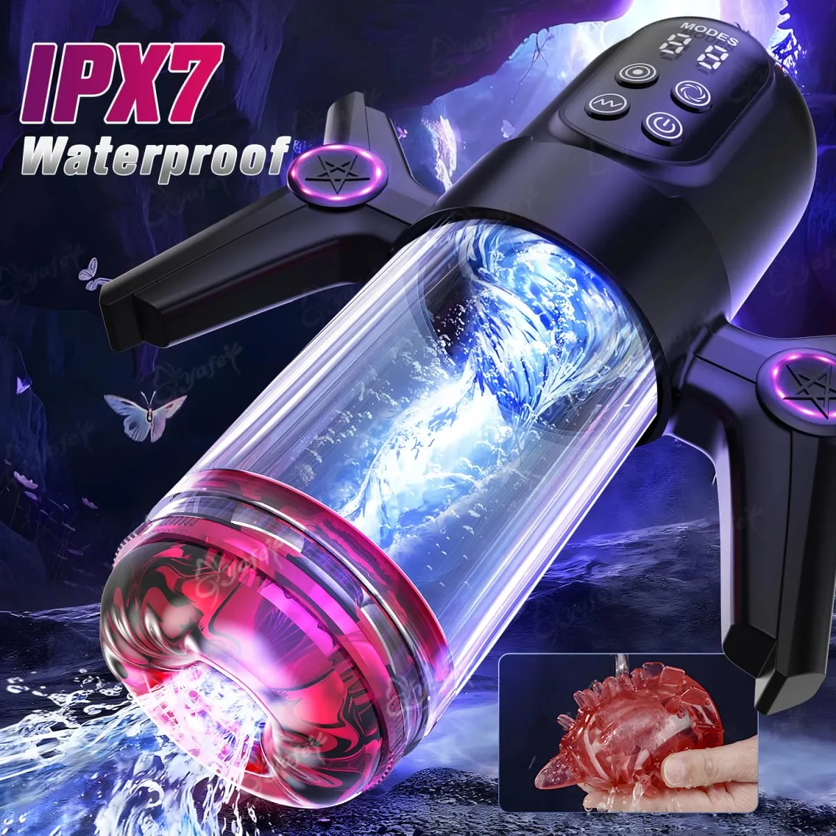 Masturbador masculino automático para homens 9 vibração 6 sucção rotativa lambendo modos telescópicos bolso buceta Stroker Boquete brinquedos sexuais