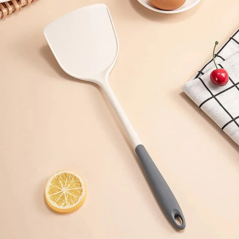 1/2/3/4 conjunto cinza branco silicone espátula colher de sopa conjunto panela antiaderente ferramentas de cozinha kit de cozinha