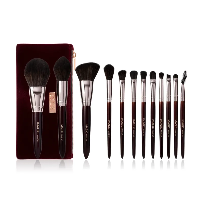 12Pcs/Kit Makeup Brushes Set Eyeshadow Powder Blush Highlighter Synthetic Natural Hair Professional Cosmetic Beauty Tools