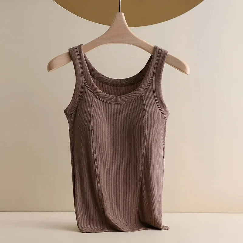 M-4XL para 45-105kg algodão rosqueado plus size camisola com sutiã embutido para mulher modal sem costura roupa interior regatas