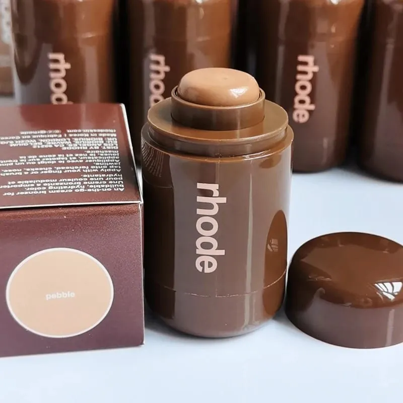 Bolso bronze vara creme contorno bronzer bálsamo bochecha blush creme rosto blush vara brilho labial maquiagem natural bálsamo inchado adesivos — image 8