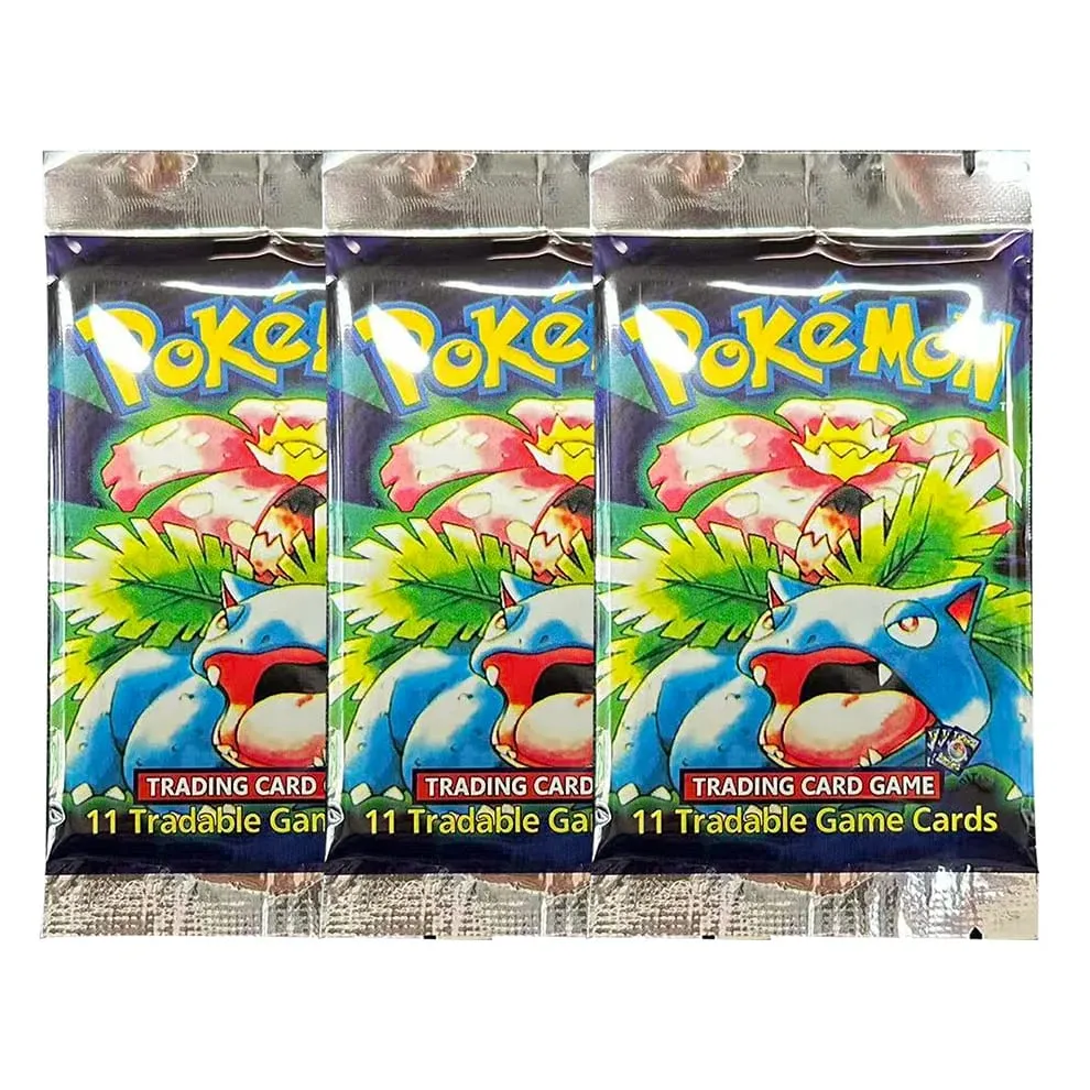 Conjunto de base 1ª edição shadowless booster box pokemon cartões ptcg proxy clássico anime coleção cartão 1 conjunto 36 pacotes 1 pacote/11 cartão