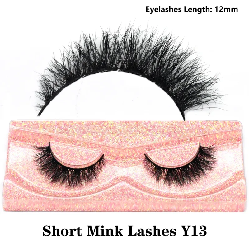 Half Eye Lashes Natural 3D Mink Short False Eyelashes Fluffy Wispy Cross Strip Fake Lashes Soft Half Eyelashes Extension Makeup — image 14