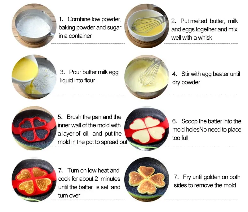 Ovo panqueca anel antiaderente fabricante de panqueca molde silicone ovo fogão frito ovo shaper omelete moldes para cozinha acessórios de cozimento