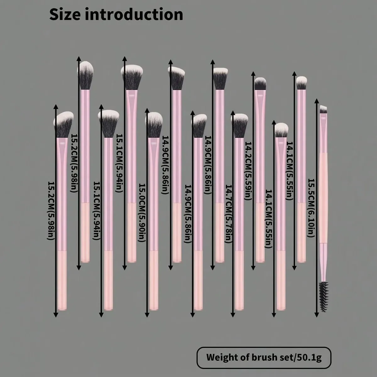 Conjunto de pincéis de maquiagem profissional, 13 peças, pincéis macios para rosto e olhos, para base, corretivo, sombra, mistura e destaque
