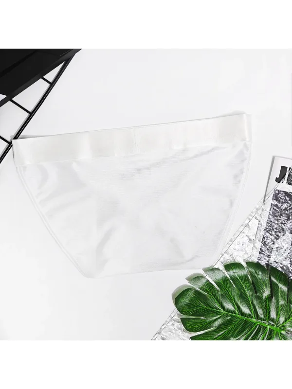 Men's Solid-Color Low-Waist Triangle Underwear Breathable Sexy Bottom Pants Trendy 1-Piece Set Mature Style Promotional Price