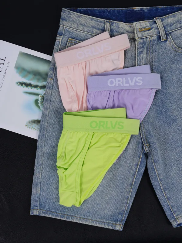 Cuecas modal ultrafinas masculinas, bolsa convexa em u, cintura elástica brilhante, cor sólida, respirável, roupa íntima diária, 1 peça