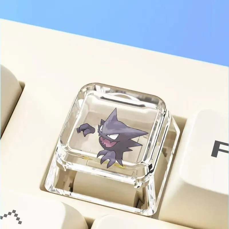 Teclado mecânico cruzado personalizado anime keycap único charmeleon blastoise eevee transparente dos desenhos animados keycap