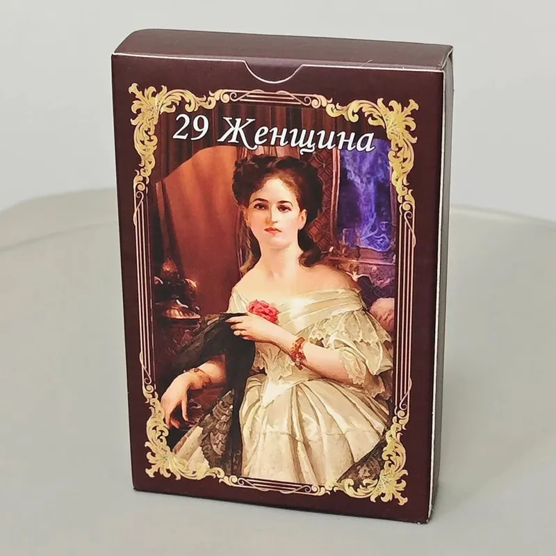 9*6cm em língua russa clássico realista lenormand deck 40 peças clássicos medievais cartões lenormand