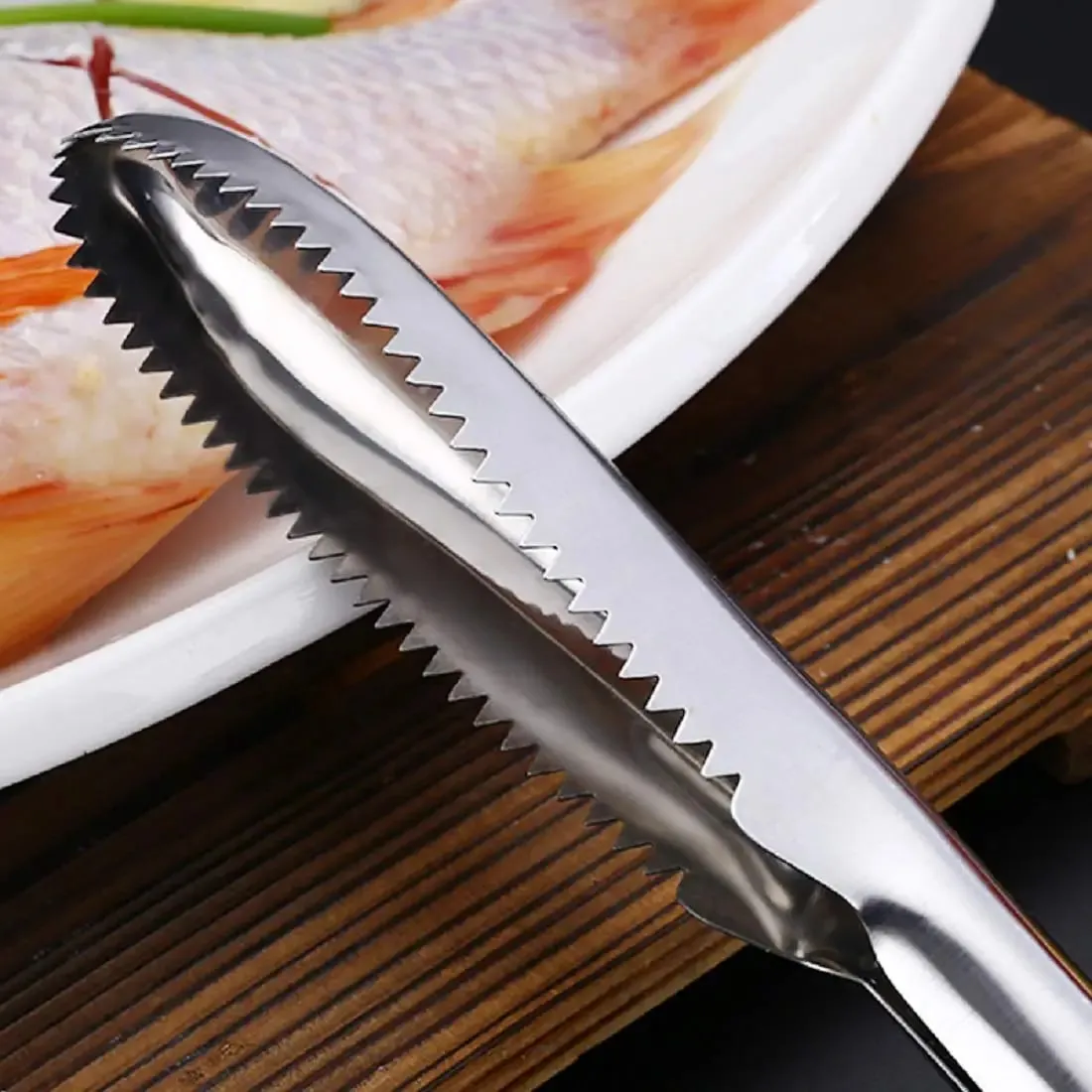 Escova raspadora de pele de peixe de remoção rápida, raladores de escamas de peixe de aço inoxidável raspador fácil ferramenta de descalcificação de limpeza de cozinha