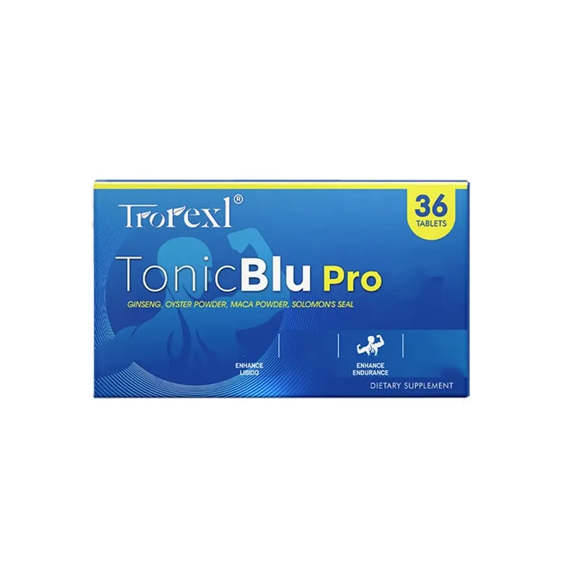Trorexl-Tonic Blue Pills 36 Comprimidos - Desempenho Masculino Avançado Rock-Hard Stamina Flow Booste | Testado com certificação de laboratório